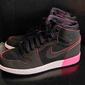 Jordan Black and Pink Sneakers